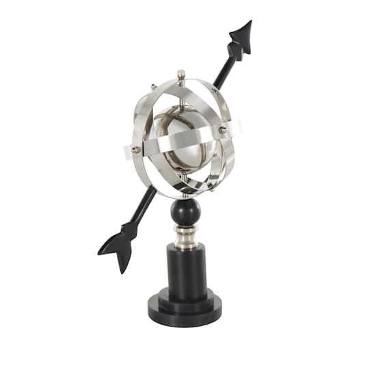 Black Stainless Steel Metal Armillary Globe